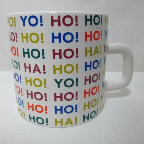 Kate Spade Saturday Ho! Ha! Yo! Mug Cup Microwave & Dishwasher Safe - Picture 1 of 13